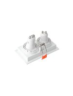 Spot De Embutir Recuado Nordecor Loyo Para 2 Lâmpadas Gu10 Mr11 Branco