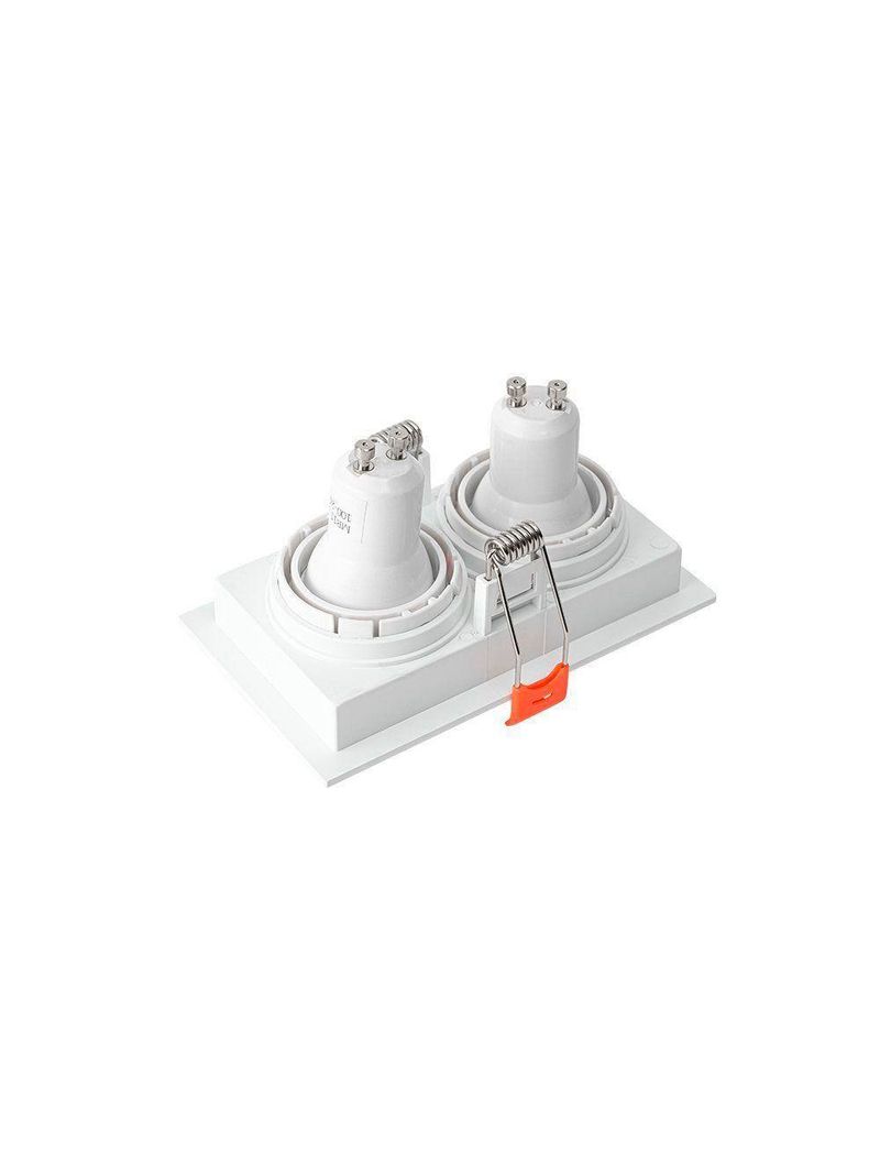 Spot De Embutir Recuado Nordecor Loyo Para 2 Lâmpadas Gu10 Mr11 Branco