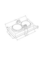 Spot De Embutir Recuado Nordecor Loyo Para 2 Lâmpadas Gu10 Mr11 Branco