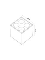 Spot De Sobrepor Nordecor Downlight Powerus Led Alto Irc 90 8w Bivolt Lente Branca 4000K
