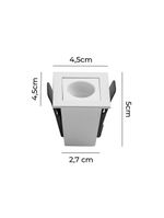 Spot De Embutir Nordecor Downlight Powerus Led Alto Irc 90 2w Bivolt Lente Branca 3000k