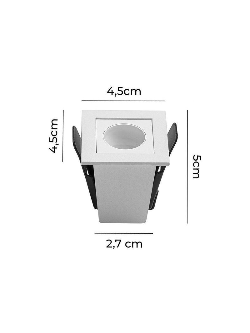 Spot De Embutir Nordecor Downlight Powerus Led Alto Irc 90 2w Bivolt Lente Branca 3000k