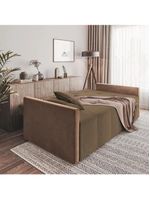 Sofá Cama 4 Lugares Paris Retrátil E Reclinável 2,10m Veludo Marrom