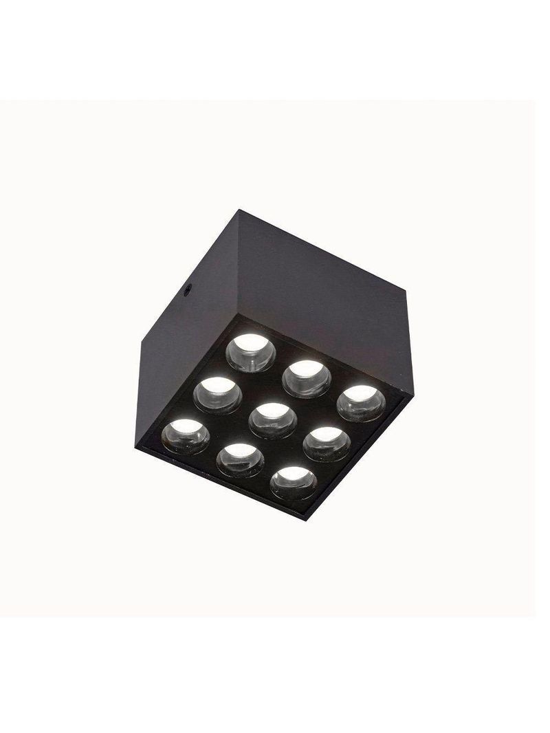 Spot De Sobrepor Nordecor Downlight Powerus Led Alto Irc 90 18w Bivolt Preto 4000K