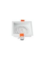 Spot De Embutir Recuado Nordecor Loyo Para 1 Lâmpada Gu10 Mr16 Quadrado Branco
