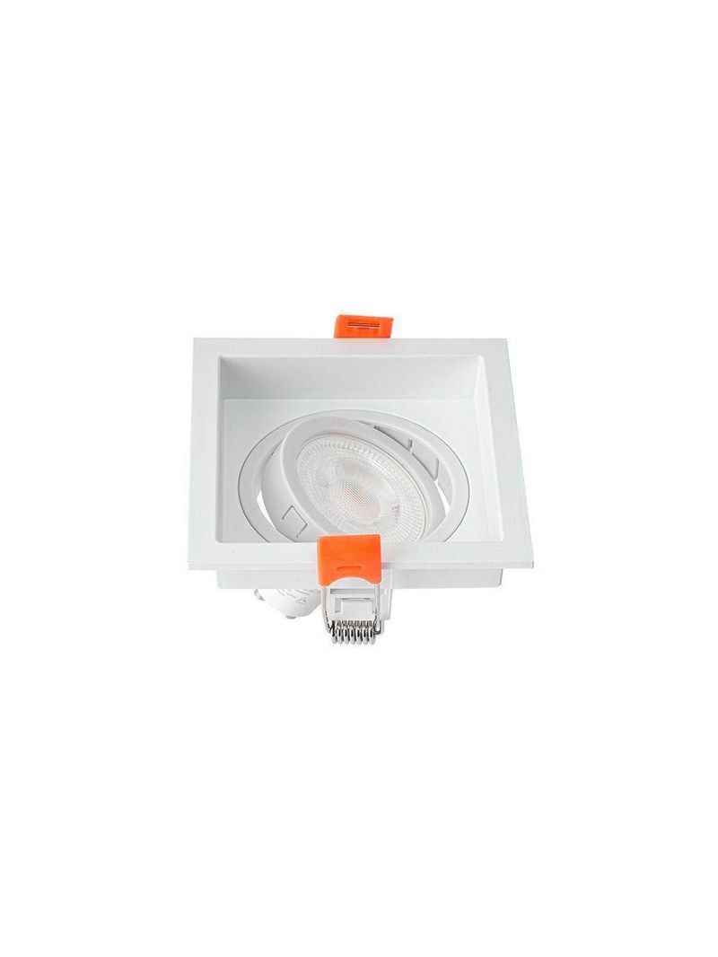 Spot De Embutir Recuado Nordecor Loyo Para 1 Lâmpada Gu10 Mr16 Quadrado Branco
