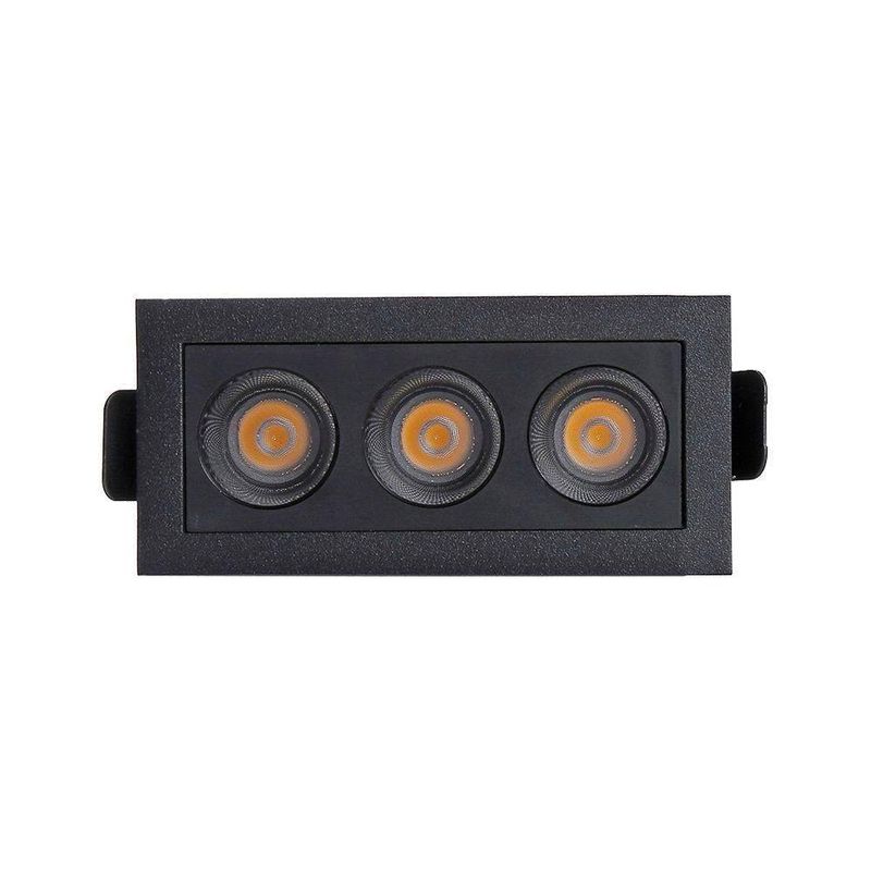 Spot De Embutir Nordecor Downlight Powerus Led Alto Irc 90 6w Bivolt Preto 4000k