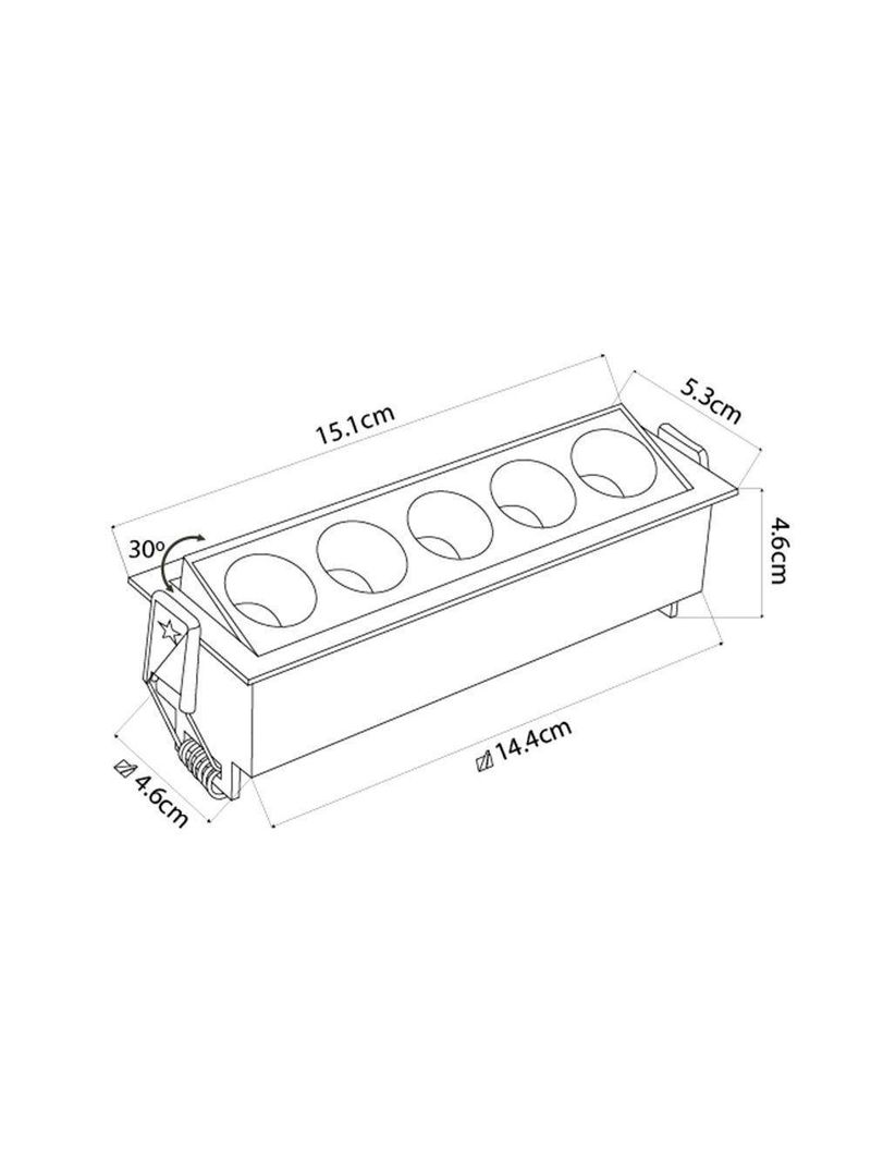 Spot De Embutir Nordecor Downlight Powerus Led Direcionável Alto Irc 90 10w Bivolt Preto 4000k