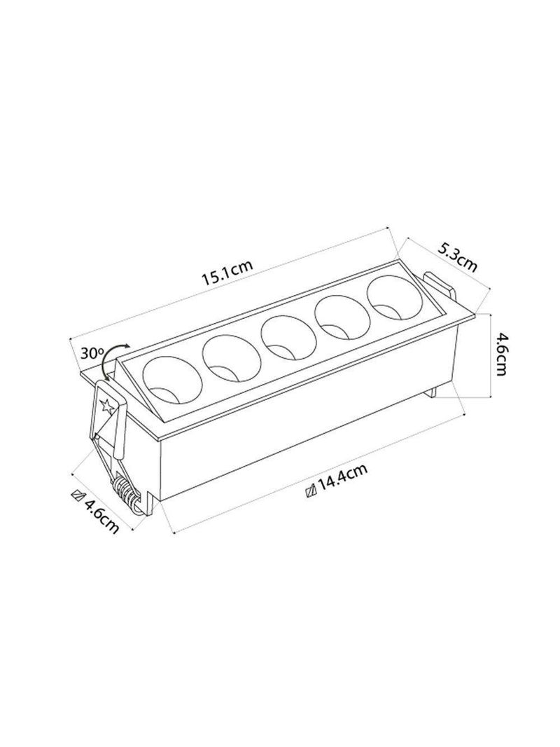 Spot De Embutir Nordecor Downlight Powerus Led Direcionável Alto Irc 90 10w Bivolt Lente Branca 3000k