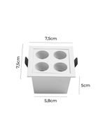 Spot De Embutir Nordecor Downlight Powerus Led Alto Irc 90 8w Bivolt Lente Branca 3000k