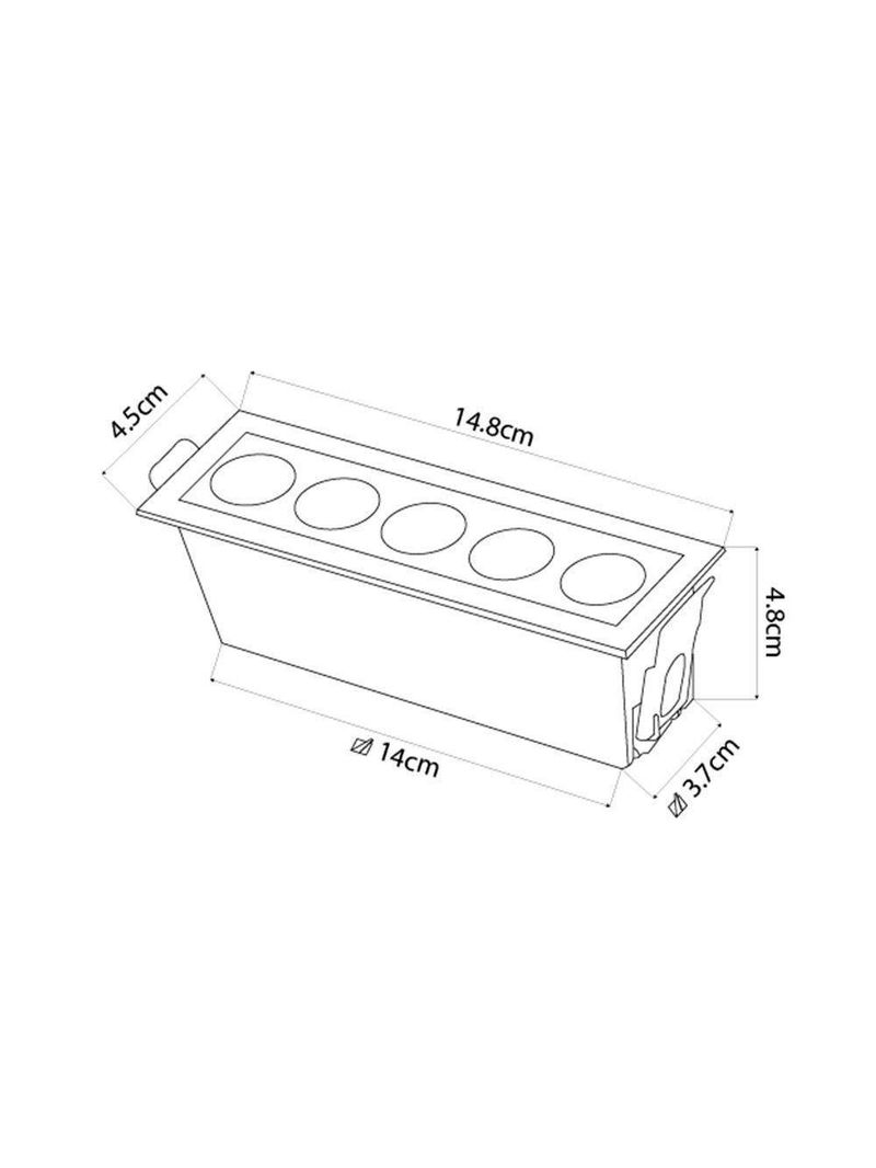 Spot De Embutir Nordecor Downlight Powerus Led Alto Irc 90 10w Bivolt Lente Branca 4000k