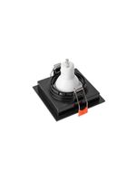 Spot De Embutir Recuado Nordecor Loyo Para 1 Lâmpada Gu10 Mr16 Quadrado Preto