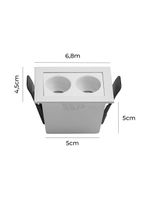 Spot De Embutir Nordecor Downlight Powerus Led Alto Irc 90 4w Bivolt Lente Branca 3000k
