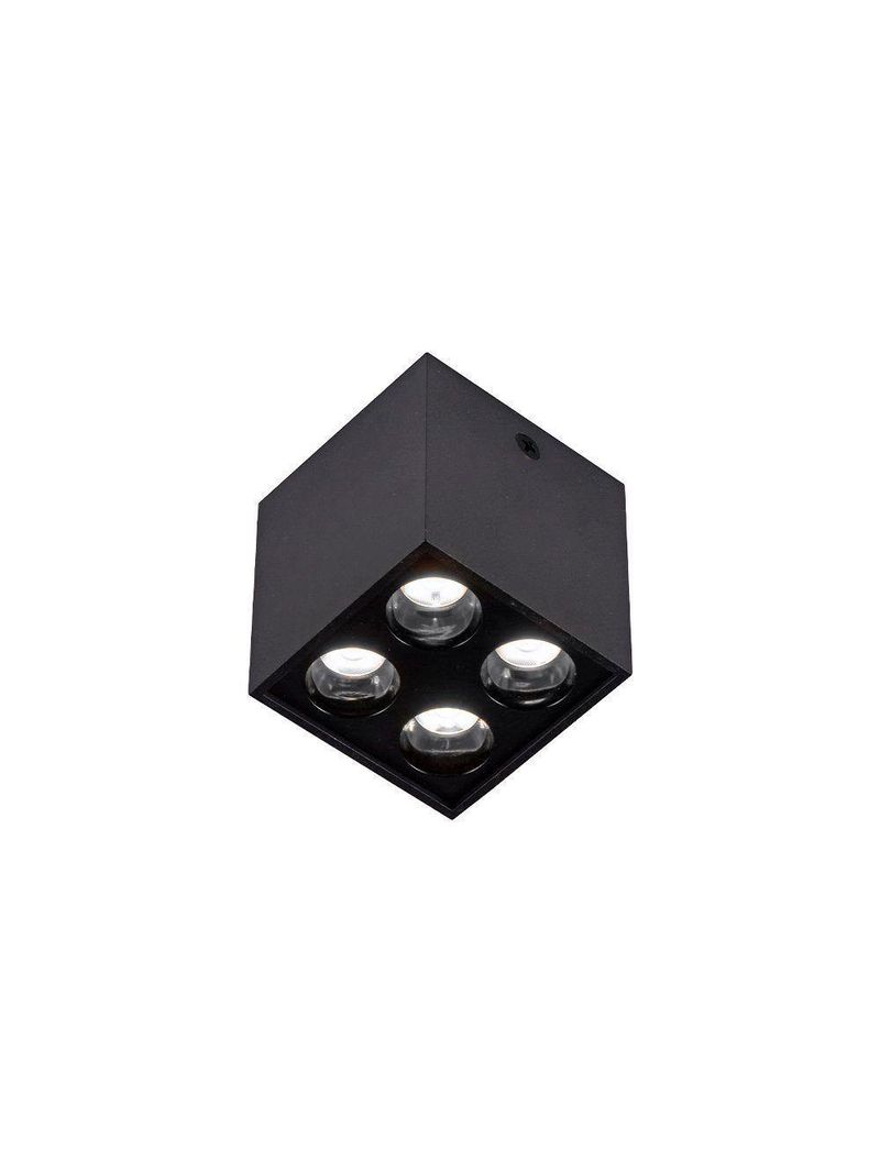 Spot De Sobrepor Nordecor Downlight Powerus Led Alto Irc 90 8w Bivolt Preto 4000K