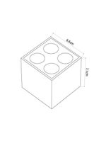 Spot De Sobrepor Nordecor Downlight Powerus Led Alto Irc 90 8w Bivolt Preto 4000K