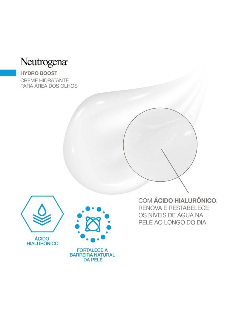 Gel creme hidratante para a área dos olhos hydro boost neutrogena