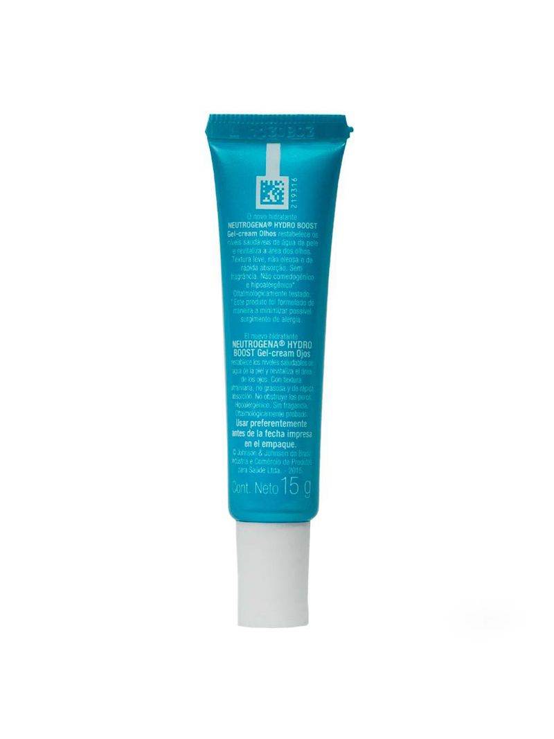 Gel creme hidratante para a área dos olhos hydro boost neutrogena