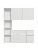 Armário de cozinha compacta 120cm branco easy madesa