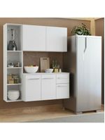 Armário de cozinha compacta 120cm branco easy madesa