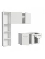Armário de cozinha compacta 120cm branco easy madesa
