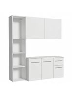 Armário de cozinha compacta 120cm branco easy madesa