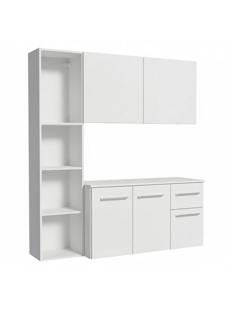 Armário de cozinha compacta 120cm branco easy madesa