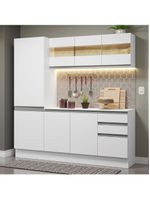 Armário de cozinha compacta 100% mdf 170 cm branco smart madesa 01