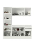 Armário de cozinha compacta 100% mdf 170 cm branco smart madesa 01