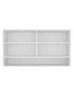 Armário de cozinha aéreo 2 portas de correr de vidro reflex e 1 nicho branco glamy madesa