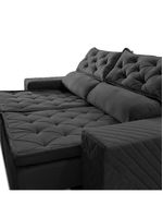 Sofá Retrátil E Reclinável 2,30m Essence Velusoft Preto Cama Inbox