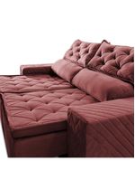 Sofá Retrátil E Reclinável 2,30m Essence Velusoft Vermelho Cama Inbox