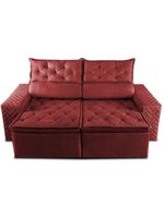 Sofá Retrátil E Reclinável 2,30m Essence Velusoft Vermelho Cama Inbox