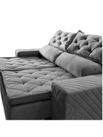 Sofá Retrátil E Reclinável 2,30m Essence Velusoft Cinza Cama Inbox
