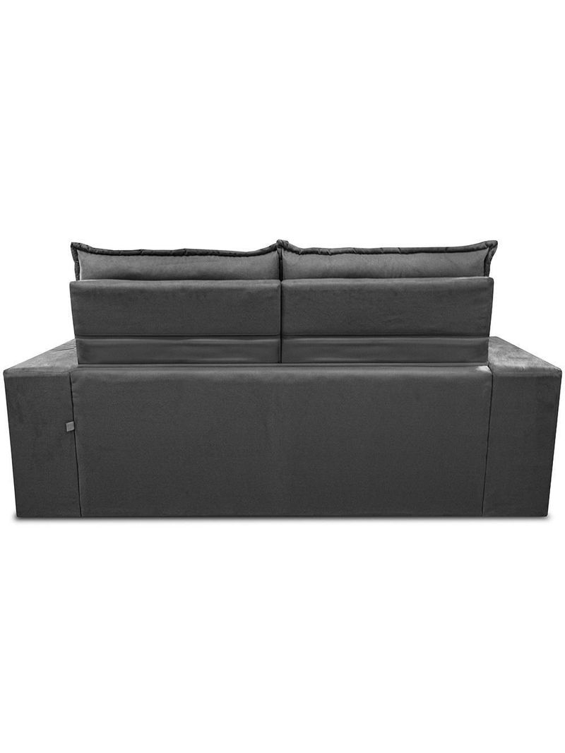 Sofá Retrátil E Reclinável 2,30m Essence Velusoft Cinza Cama Inbox