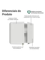 Armário aéreo 80 cm 2 portas branco vik madesa