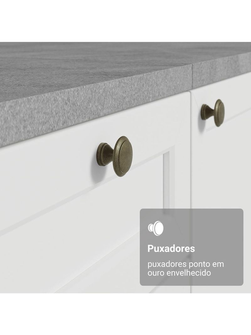Armário aéreo 80 cm 2 portas branco vik madesa