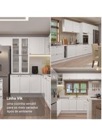 Armário aéreo 80 cm 2 portas branco vik madesa