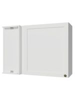 Armário aéreo de canto 1 porta branco vik madesa