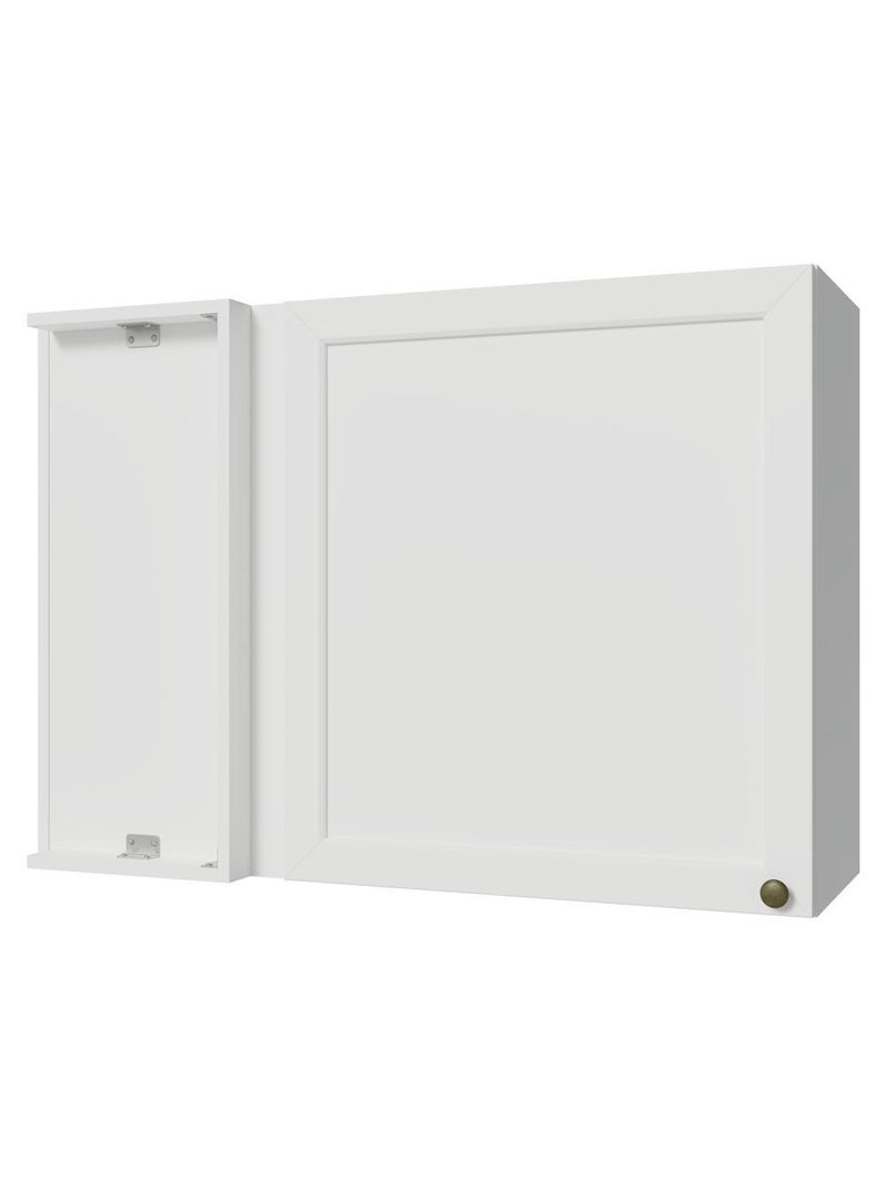 Armário aéreo de canto 1 porta branco vik madesa