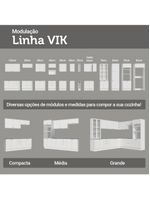 Armário aéreo 80 cm 2 portas branco vik madesa