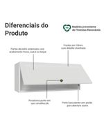 Armário aéreo 80 cm 1 porta basculante branco vik madesa