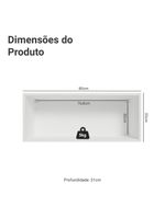 Armário aéreo 80 cm 1 porta basculante branco vik madesa