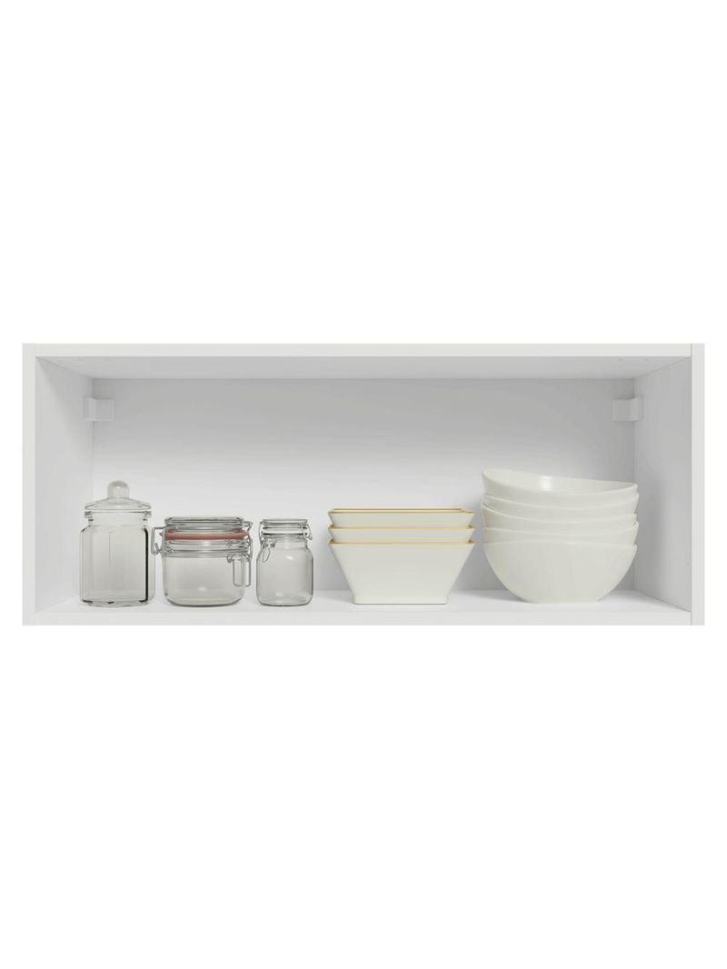 Armário aéreo 80 cm 1 porta basculante branco vik madesa