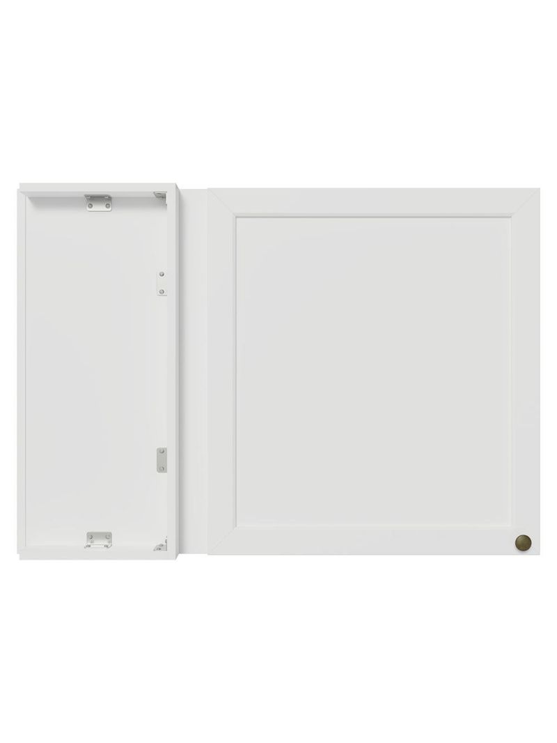 Armário aéreo de canto 1 porta branco vik madesa