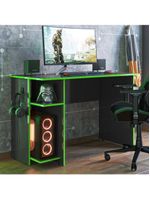 Mesa P/ Escritório E Gamer Preto Fosco/verde (387577)