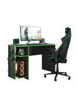 Mesa P/ Escritório E Gamer Preto Fosco/verde (387577)