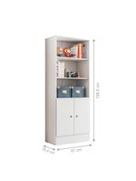 Mesa P/ Escritório E Gamer Branco/branco (38755) + Armario Gamer Branco/branco (40955)