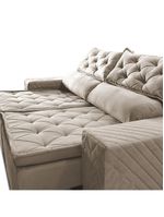 Sofá Retrátil E Reclinável 2,30m Essence Velusoft Bege Cama Inbox