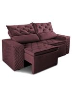 Sofá Retrátil E Reclinável 2,30m Essence Velusoft Vinho Cama Inbox