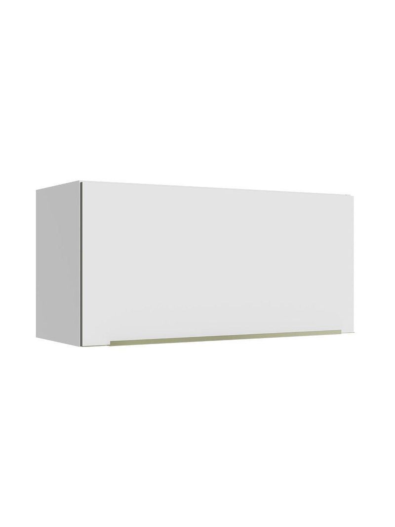 Armário aéreo 70 cm 1 porta branco/branco veludo lux madesa